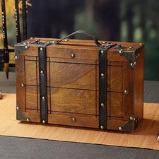 Wooden Chest Portable Vintage