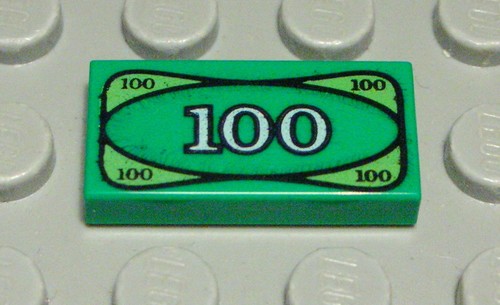 Lego tile 1x2 printed - lego,
