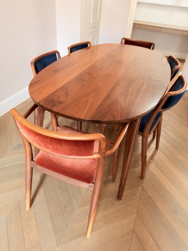 Solid walnut oval - oval, dining