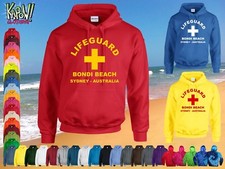 LIFEGUARD Men's Rescue Custom HOODIE Surf Surfer Hooded Sweatshirt Baywatch Top