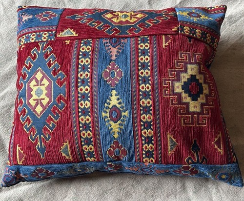 Blue red turkish kilim style - blue, &