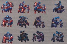 12x Colourful Mixed Batman