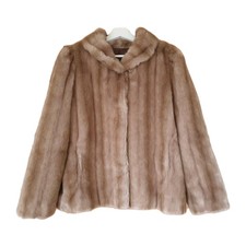 ❤ Authentic vintage 70s Astraka faux fur coat vegan retro jacket s 14 12 m