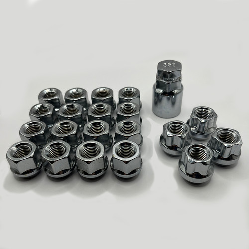 M12x1 open wheel nuts - wheel, (zinc)