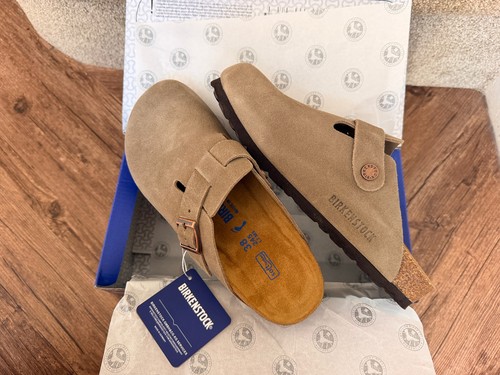 Birkenstock boston taupe mules - boston,