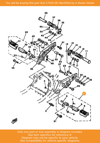 Yamaha front footrest assy - yamaha,