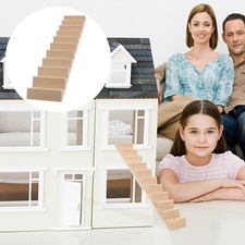  Doll House Accessories Wooden Stairs Dollhouse Miniature Steps Accessory for