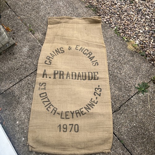 Vintage french hessian grain - hessian,