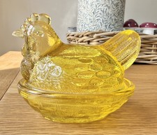 Small vintage yellow glass - vintage,