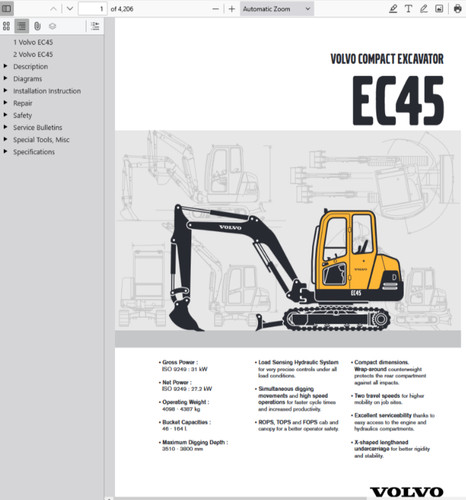 Volvo ec45 mini - mini, excavator