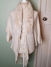 Ivory Thin Knit Faux Fur Trim
