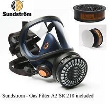 Sundstrom SR 200PC Full-Face Respirator Mask Polycarbonate Visor & A2 Gas Filter