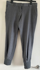 Moods of Norway Grey Wool Tapered Trousers Ladies EU36 UK 8 Smart Tailored Pants