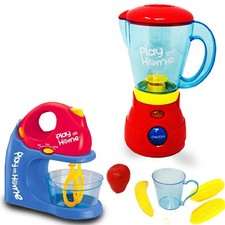 Kids Toy 2 in 1 Juicer Blender & Mixer With Light Pretend Play Kitchen Appliance