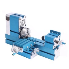 36W Mini Motorized Lathe Machine Metal Woodworking Hobby Teaching DIY Tools