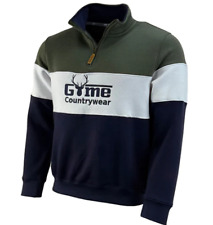 Game Countrywear Pullover Jumper Sweatshirt Hunting Shooting Green/White/Navy