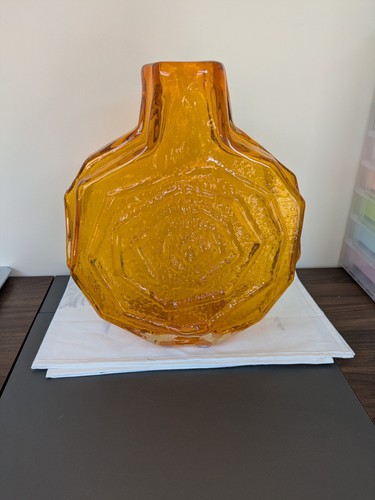 Whitefriars glass banjo vase - whitefriars,