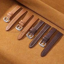 Quick Release Retro Leather Watchband for Huawei GT4 46mm Omega 24mm Brown Strap