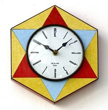 NEW 22cm Retro Style Wall Clock - Mid Century Style Vintage French Circus Style