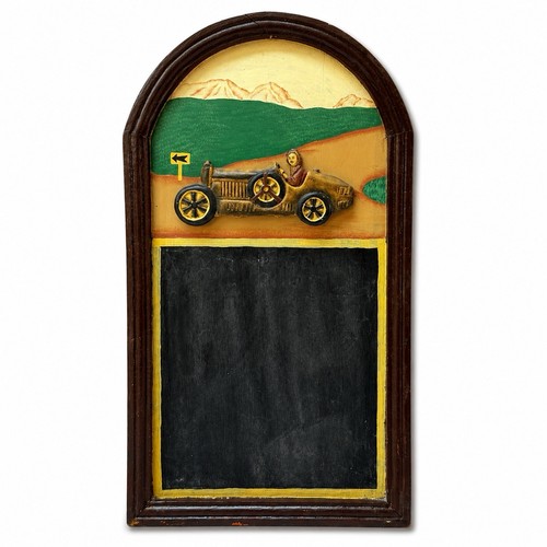 Vintage racing car chalkboard - vintage,