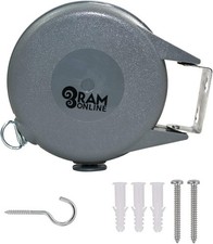 Ram® Heavy Duty Outdoor Retractable Clothes Line Laundry Drying Washing LineClot