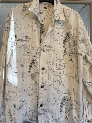 Men zara white and black - and,