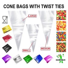 Clear Cellophane Cone Sweet
