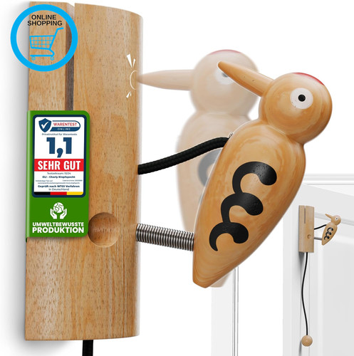 Wooden knocking woodpecker - knocking,