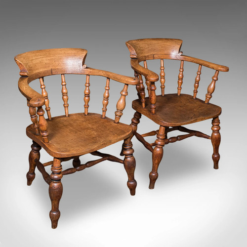 Pair antique country house - country,