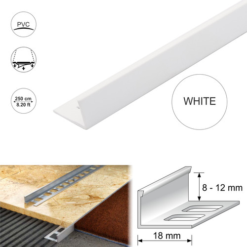 Pvc straight edge tile trim - pvc,