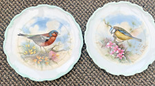 2 Royal Albert Woodland Birds Plates, Chaffinch & Blue Titmouse Reginald Johnson