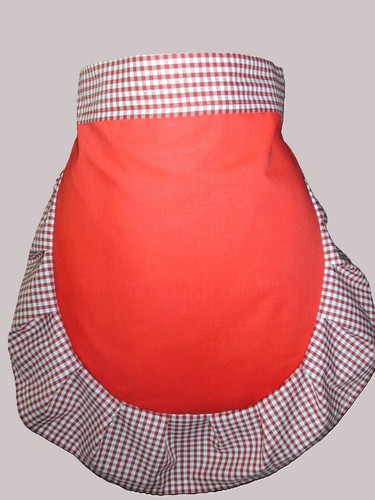 Ladies red white s - red, half