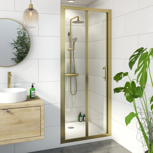 Bifold shower door 900mm 6mm - 900mm,