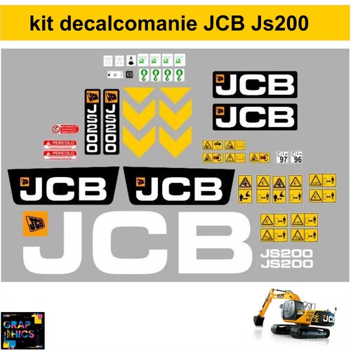 Jcb 200 decals stickers - decals,
