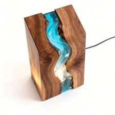 Wood Resin River Light With