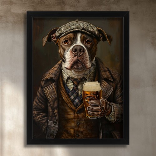 Vintage staffordshire terrier - staffordshire,