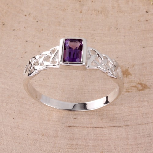 Amethyst celtic sterling - amethyst,