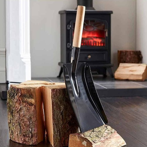 Metal dust pan wooden - dust,