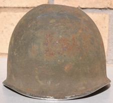 US WW2 M-1 COMBAT HELMET EARLY FIXED BALES LOT # 56C