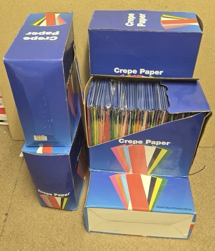 Job lot crepe paper - crepe, boxes