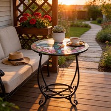 Outdoor Mosaic Side Table