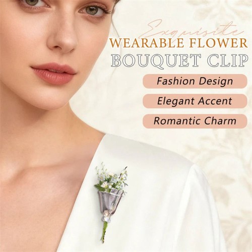 Wearable flower bouquet clip - wearable,