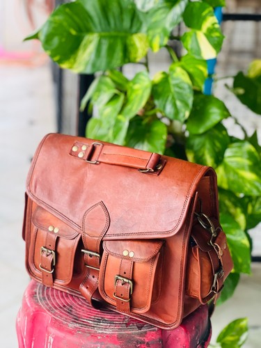 Leather briefcase laptop - briefcase,