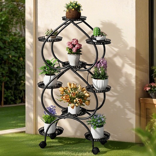Pot metal plant stand black - 9,