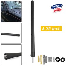 3" Car Aerial Bee Sting Mast Antenna Ariel Arial Mini Radio Stubby Chrome Black
