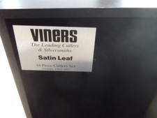 Viners Vintage:  44 pc Cutlery Box (Empty) Dark Teak Colour in Great Condition