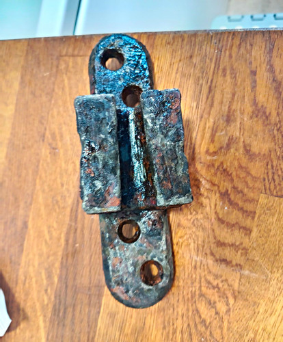 Antique cast iron bed rail - ,