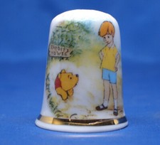 Birchcroft China Thimble -- Christopher Robin meets Winnie the Pooh  -  Free Box