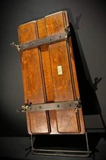 Antique/Vintage Wooden Trouser Press | Solid Oak with Metal Fittings | Antique P