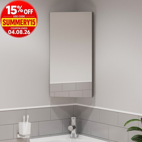 Corner bathroom mirror cabinet - corner,